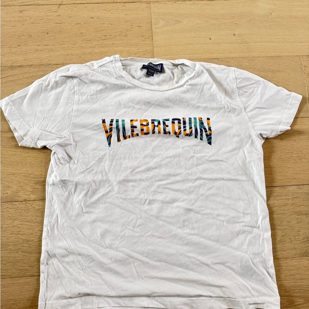 Vilebrequin White Short Sleeve Tee with Bold Branding